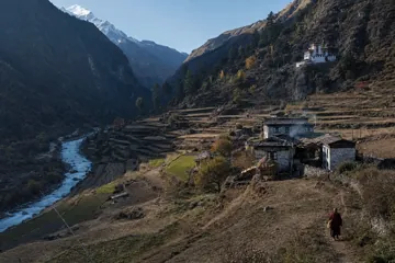 Valle de altura entre Nepal y Bután